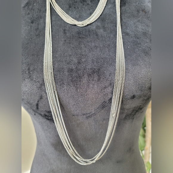 Gray Multilayer Fashion Necklace - Picture 3 of 6